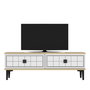 Hanah Home Yuka 120 Soporte para TV Roble Zafiro y Blanco
